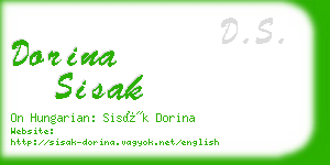 dorina sisak business card